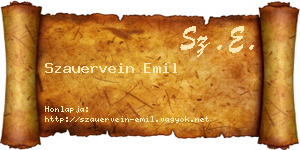 Szauervein Emil névjegykártya
