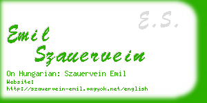 emil szauervein business card
